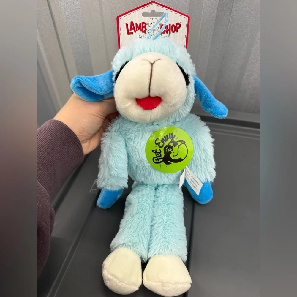 Dog Plush Lamb Chop Soft Toy in Blue NWT